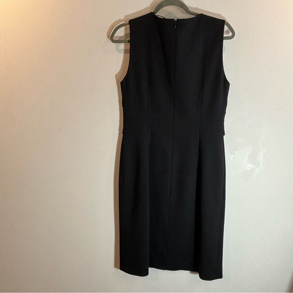 ELIE TAHARI Sz 10 Iris Sheath Knee Length Criss Cross Design Little Black Dress - Picture 7 of 12